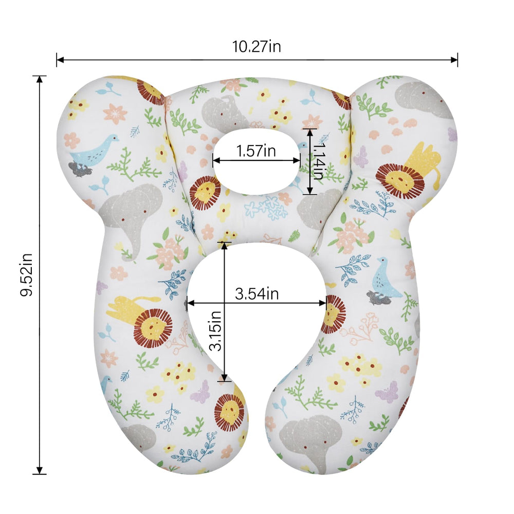 ZHOMA travel pillow on stroller for soft cotton comfort during rides