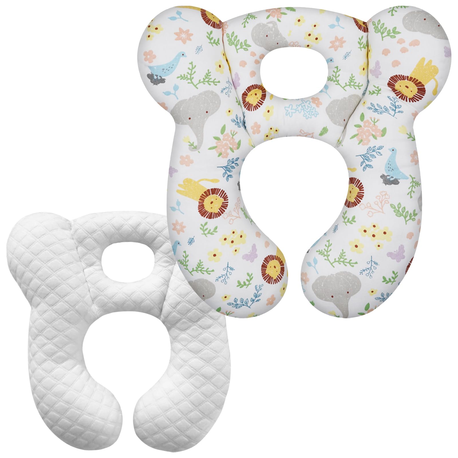 ZHOMA baby travel pillow in U-shape supports gentle neck rest during car rides.