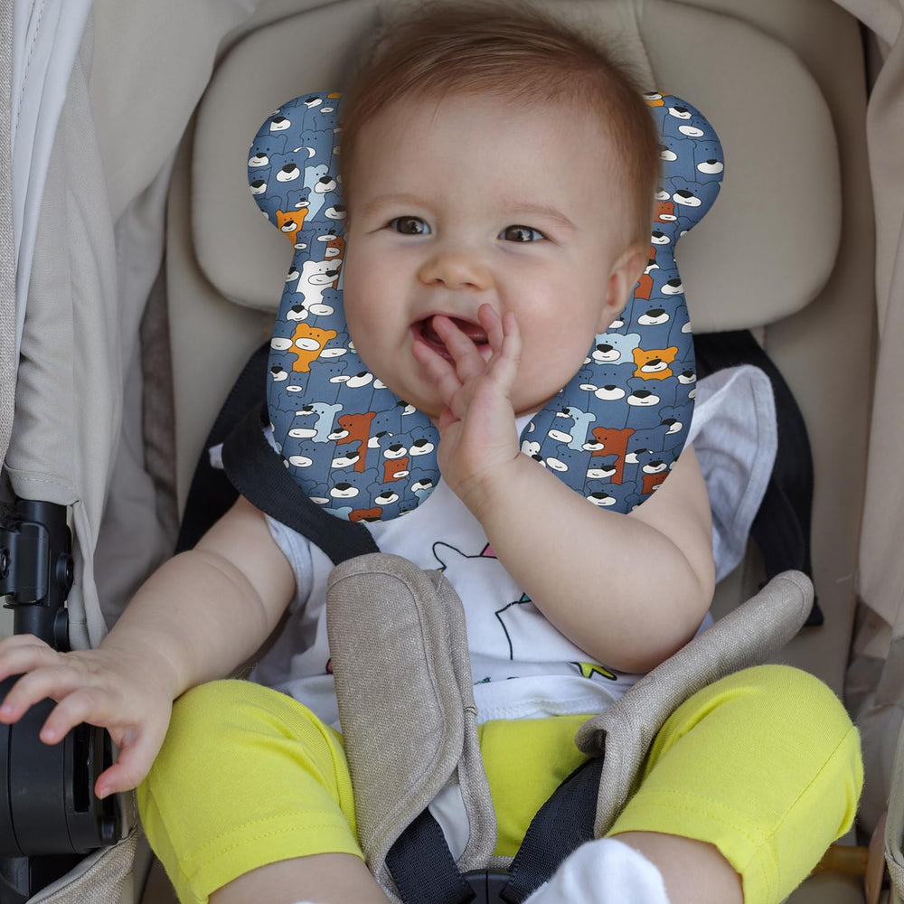 ZHOMA blue bear motif adds playful style while supporting restful sleep.