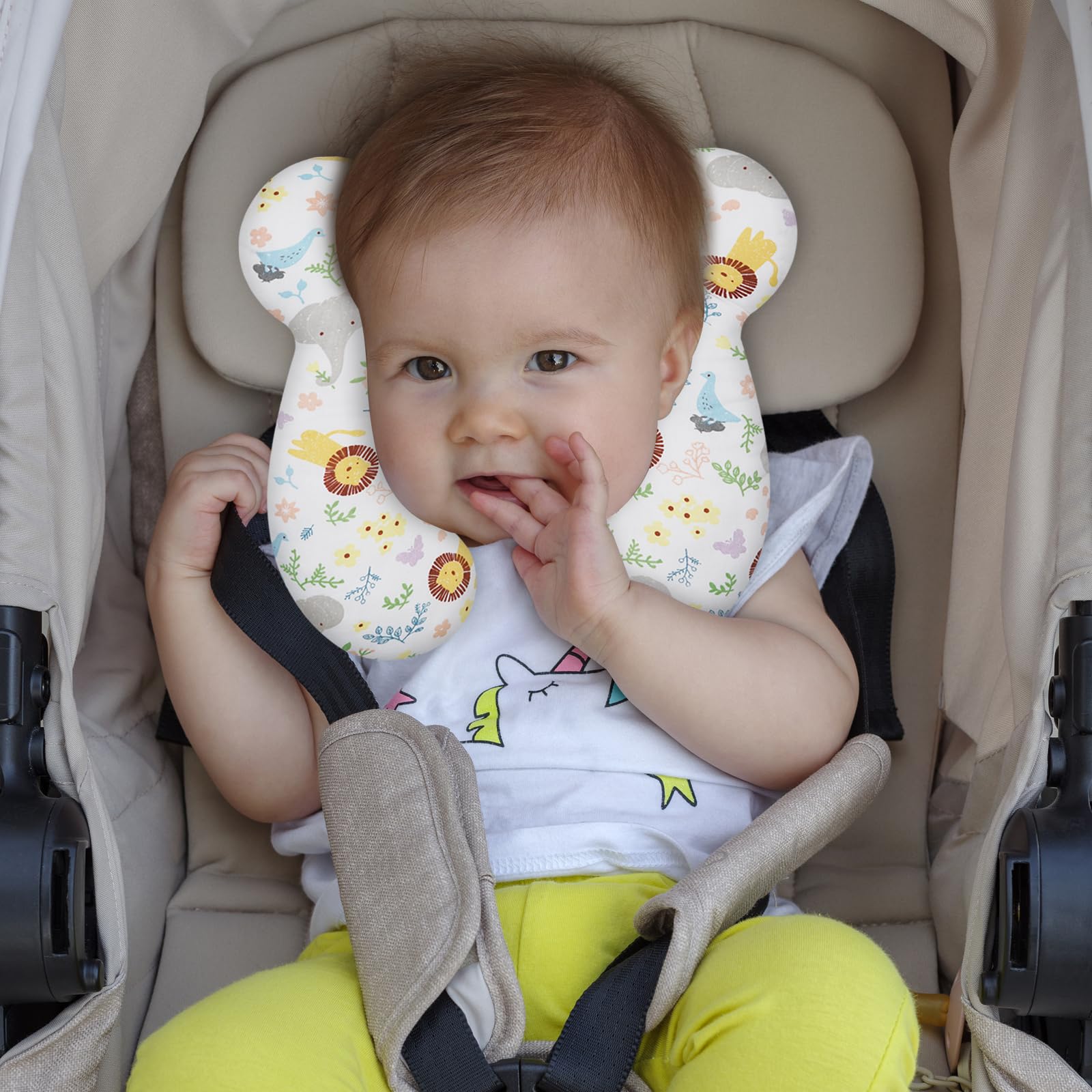 ZHOMA lion-white pattern adds cute style to stroller rides