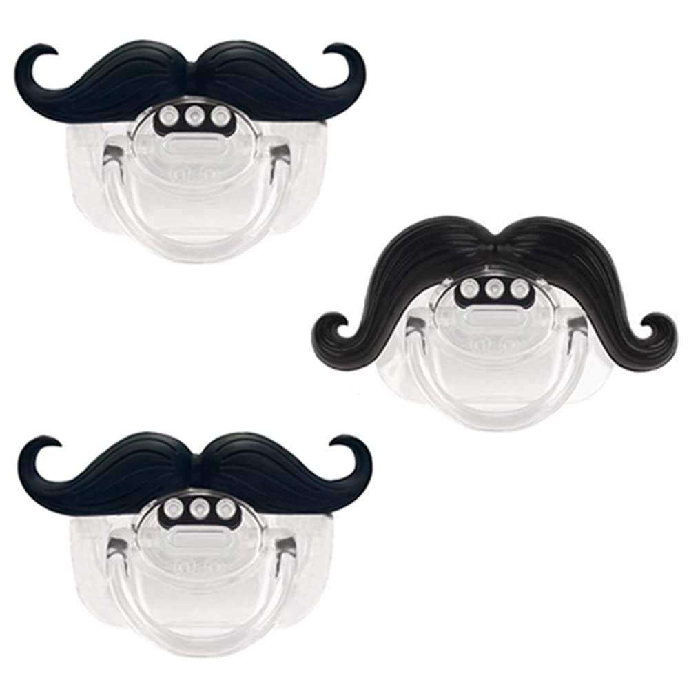 Zhovee gentleman mustache pacifier set, ideal baby shower gift.