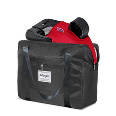 Zhtangrui backless booster travel bag with carry strap for easy airport transport.