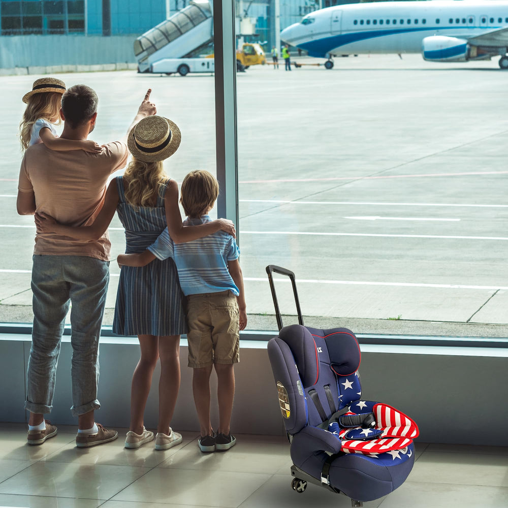 Lightweight foldable frame supports easy handling during travel.
