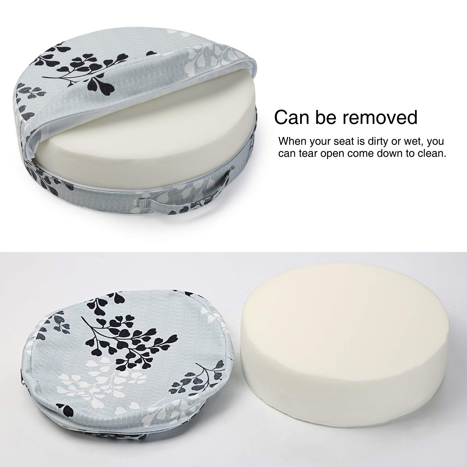 Zicac booster seat sized 13.4 inches round fits most chairs.