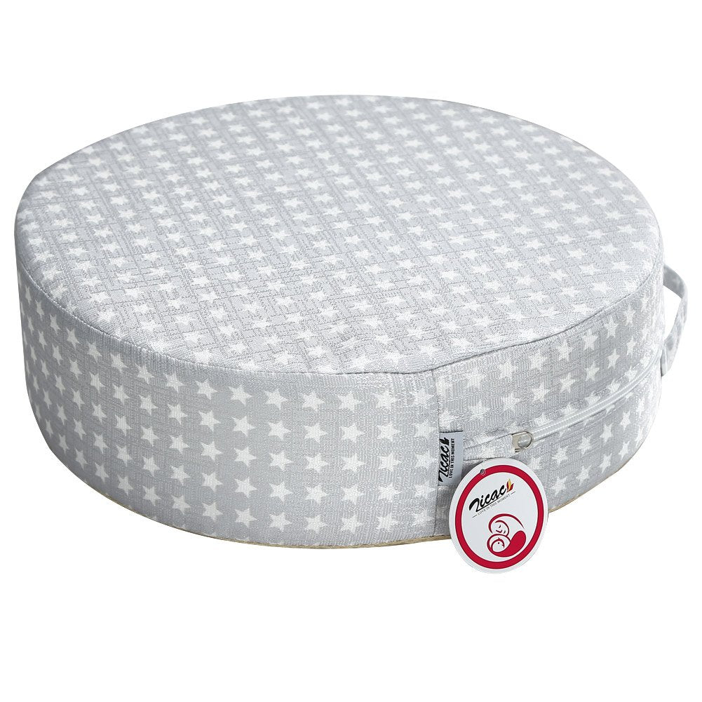 Zicac Kids anti-slip booster seat with secure handle for stable on-chair use.