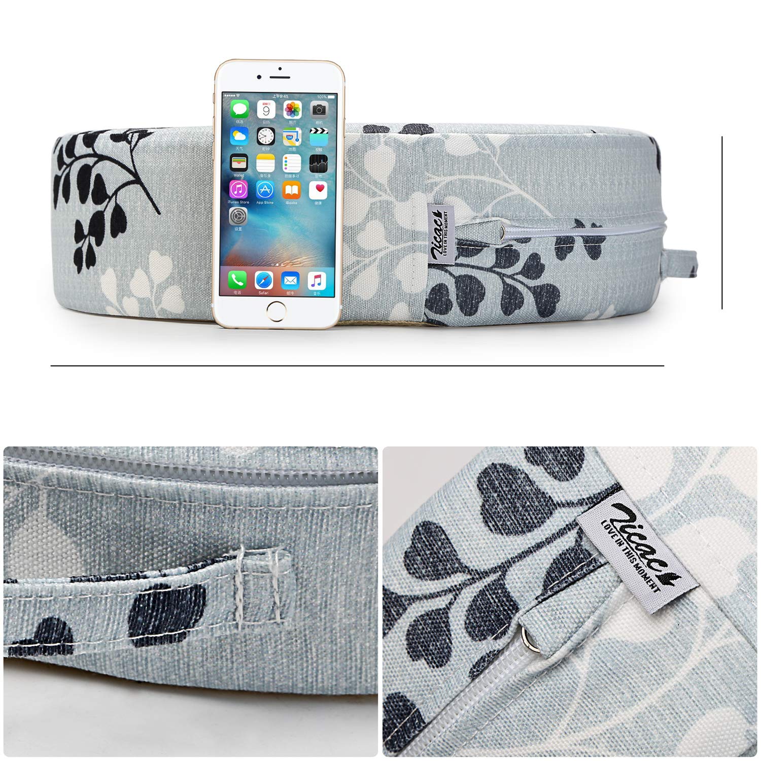 Zicac portable booster seat with lightweight handle for travel and dining out.