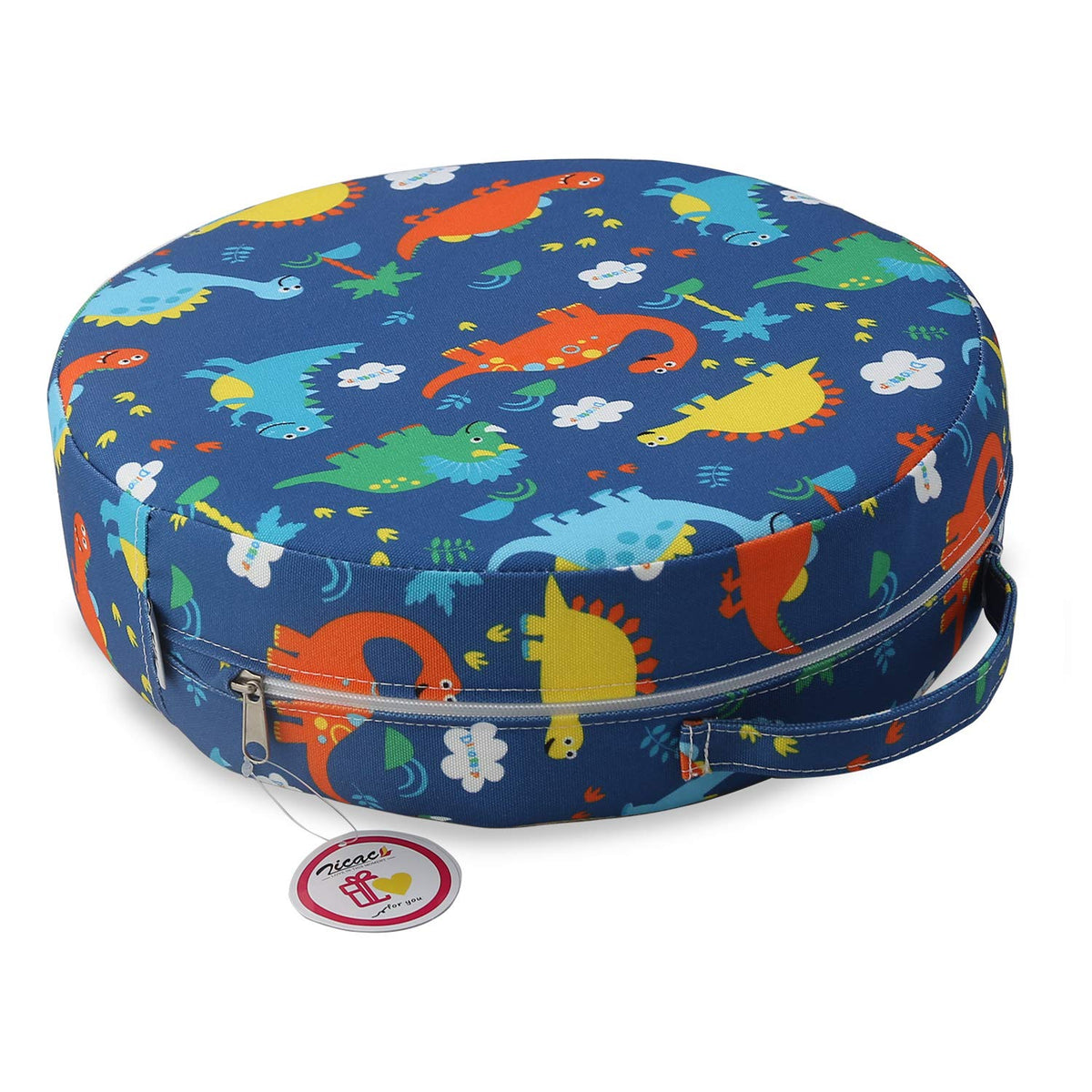 Zicac portable seat cushion with non-slip bottom keeps toddlers steady at the table.