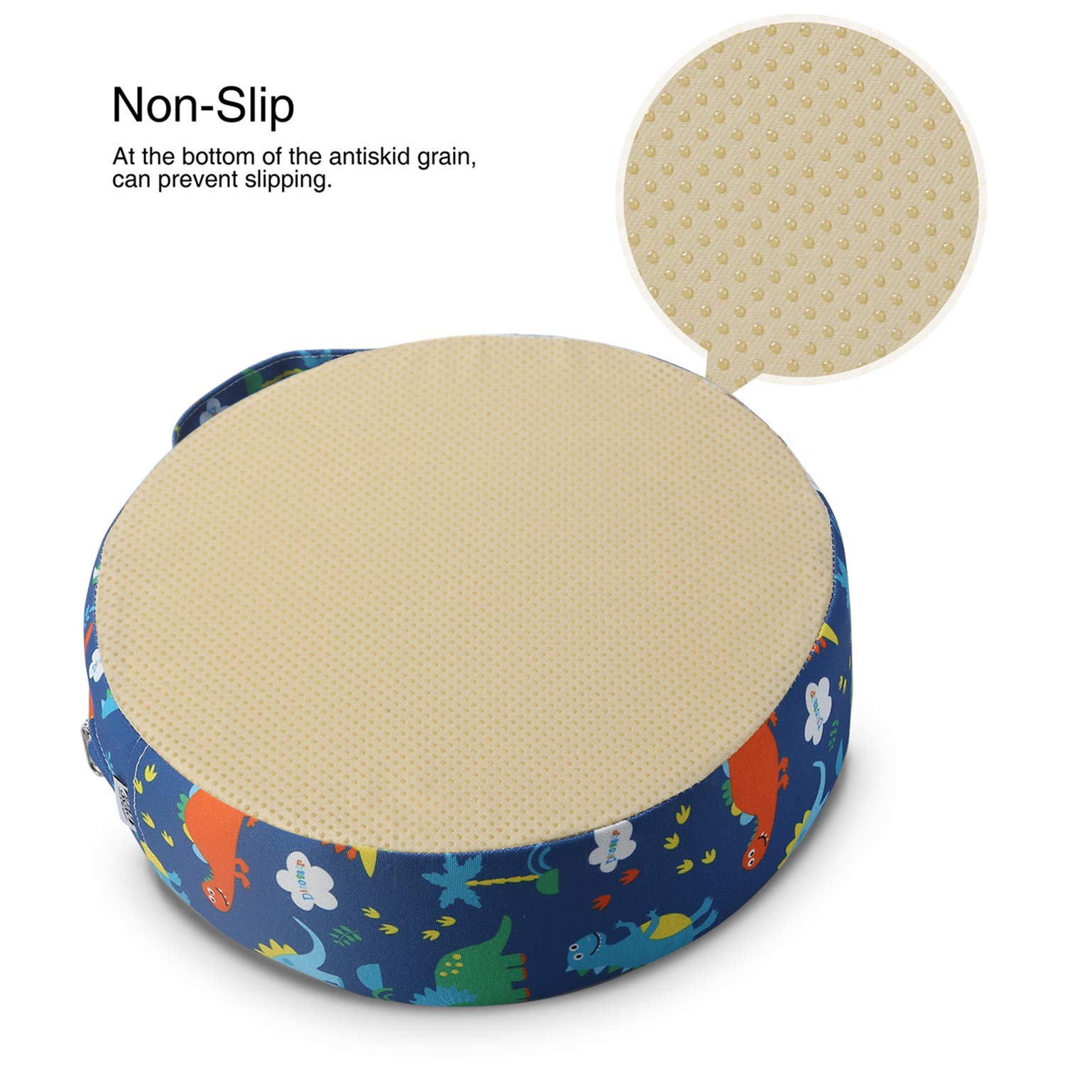 Zicac anti-slip back granules prevent shifting on any chair surface.