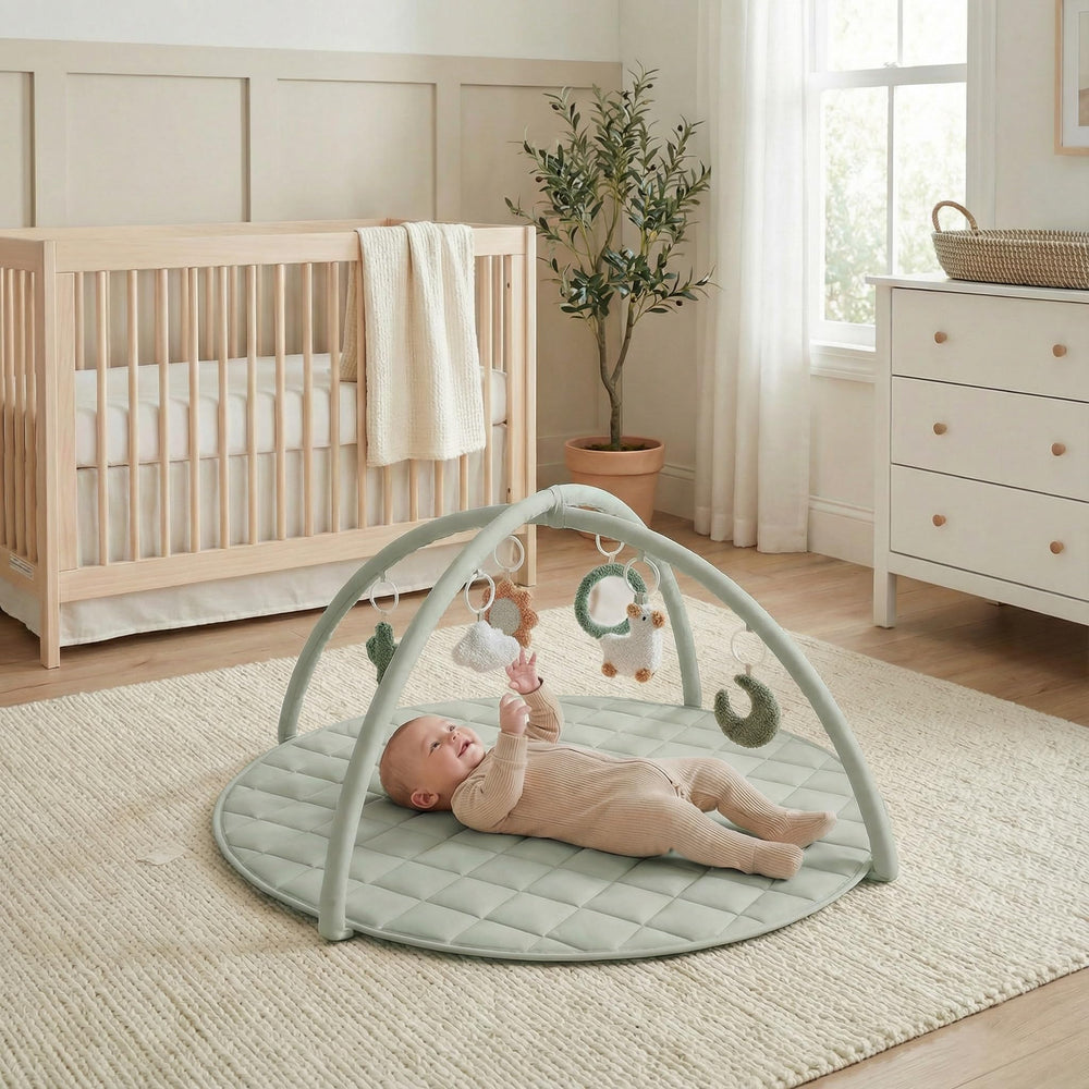 ZICOTO baby toys close-up highlights sun, moon, and lama for visual stimulation