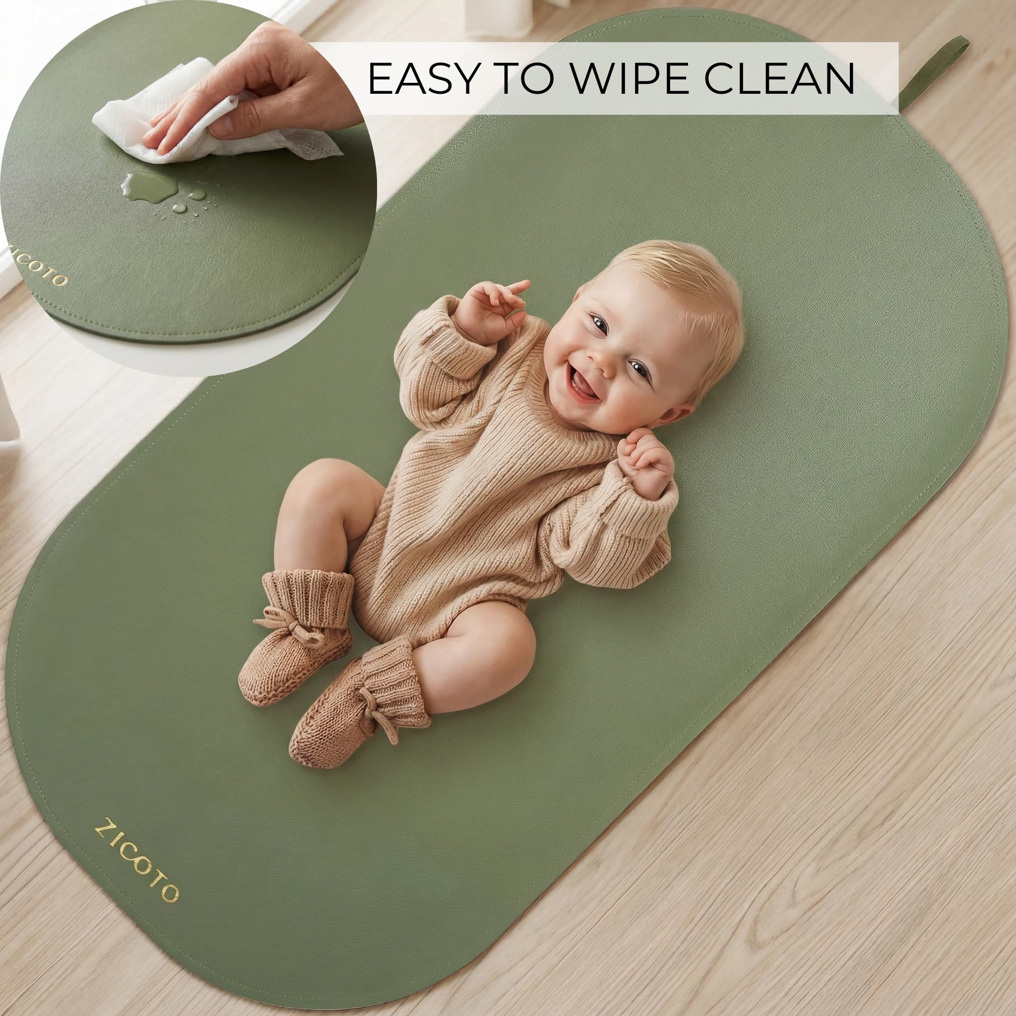 ZICOTO baby-safe soft surface for gentle diaper changes