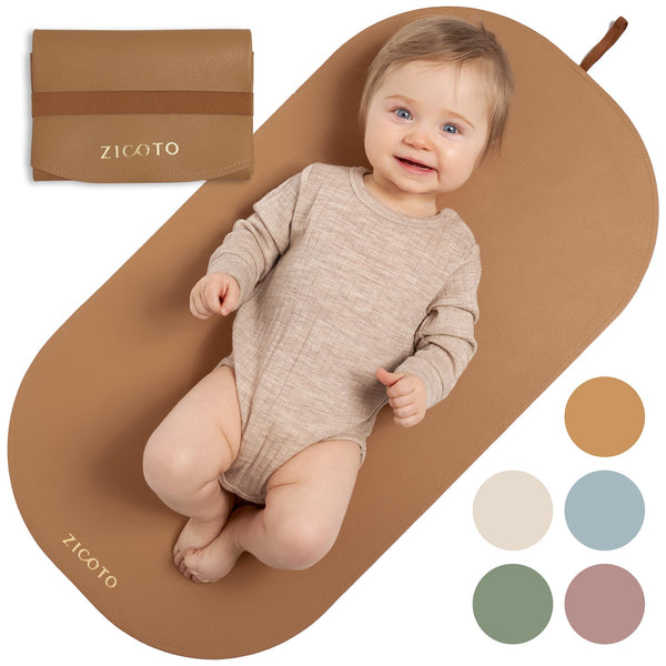 ZICOTO changing pad folds compactly for on-the-go diaper bag use.