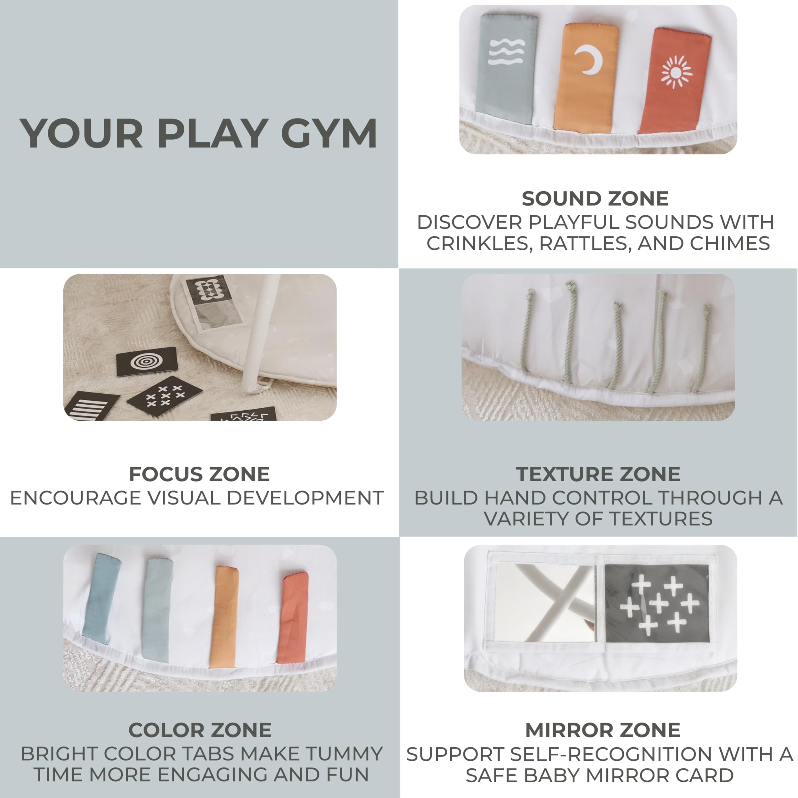 ZICOTO durable polypropylene bottom keeps the mat in place.