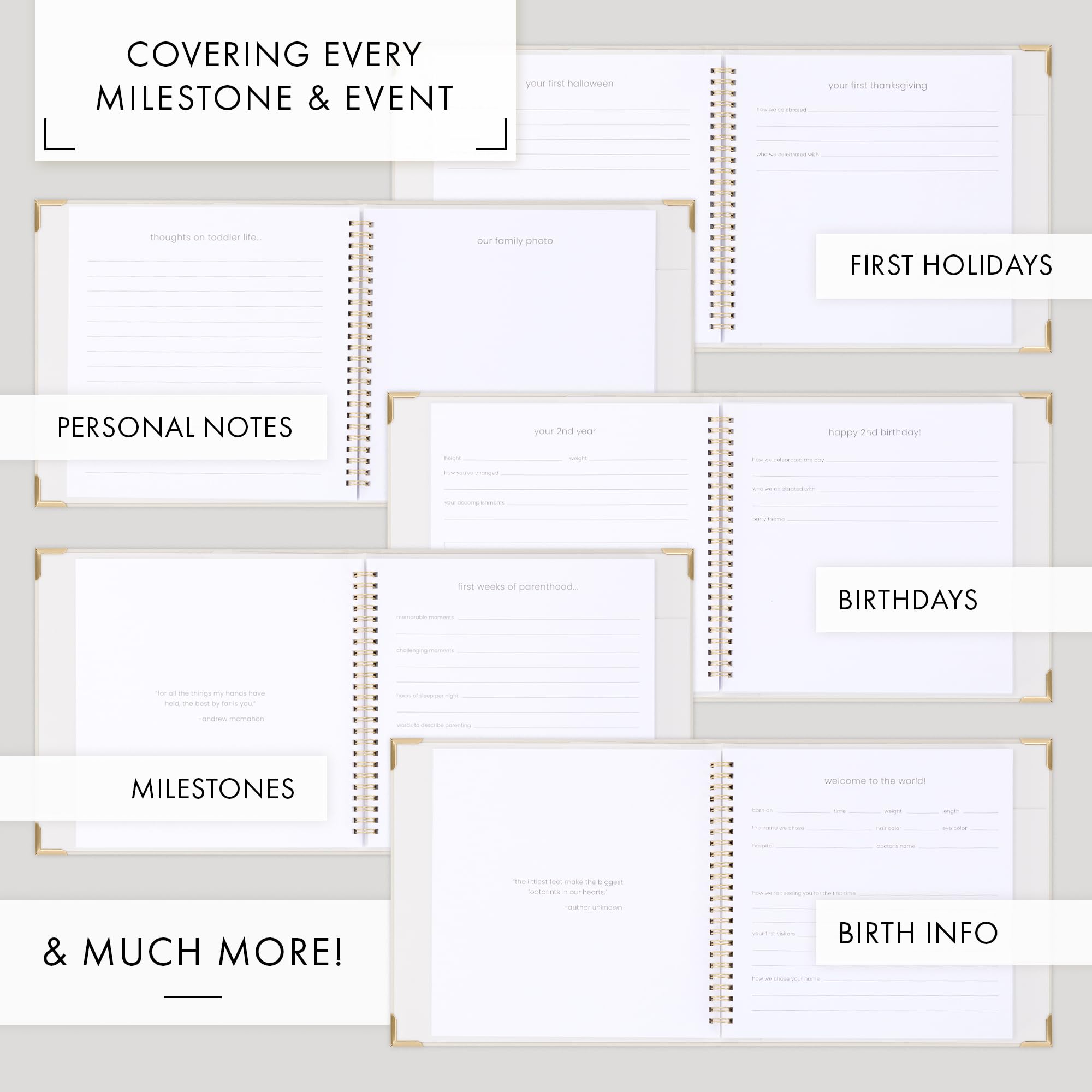 ZICOTO baby memory book ultrasound progress page for pre-birth milestones