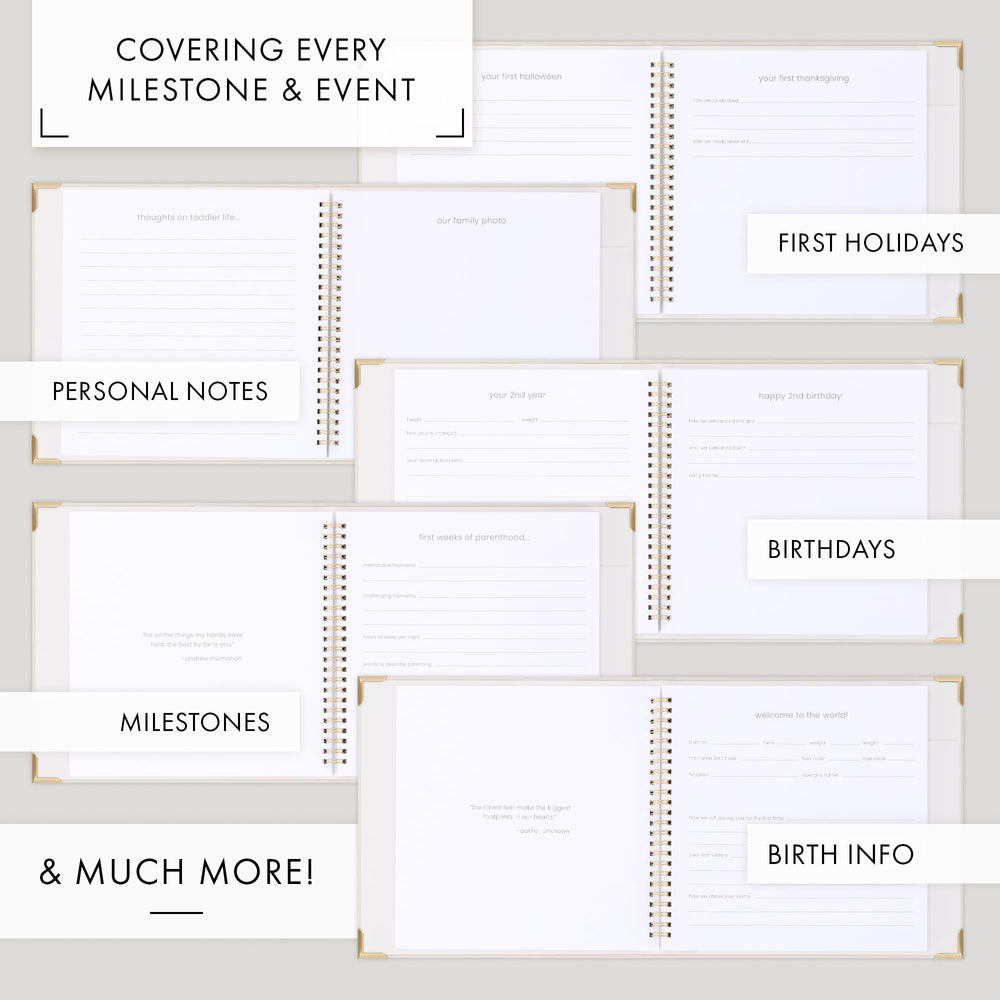 ZICOTO baby memory book ultrasound progress page for pre-birth milestones