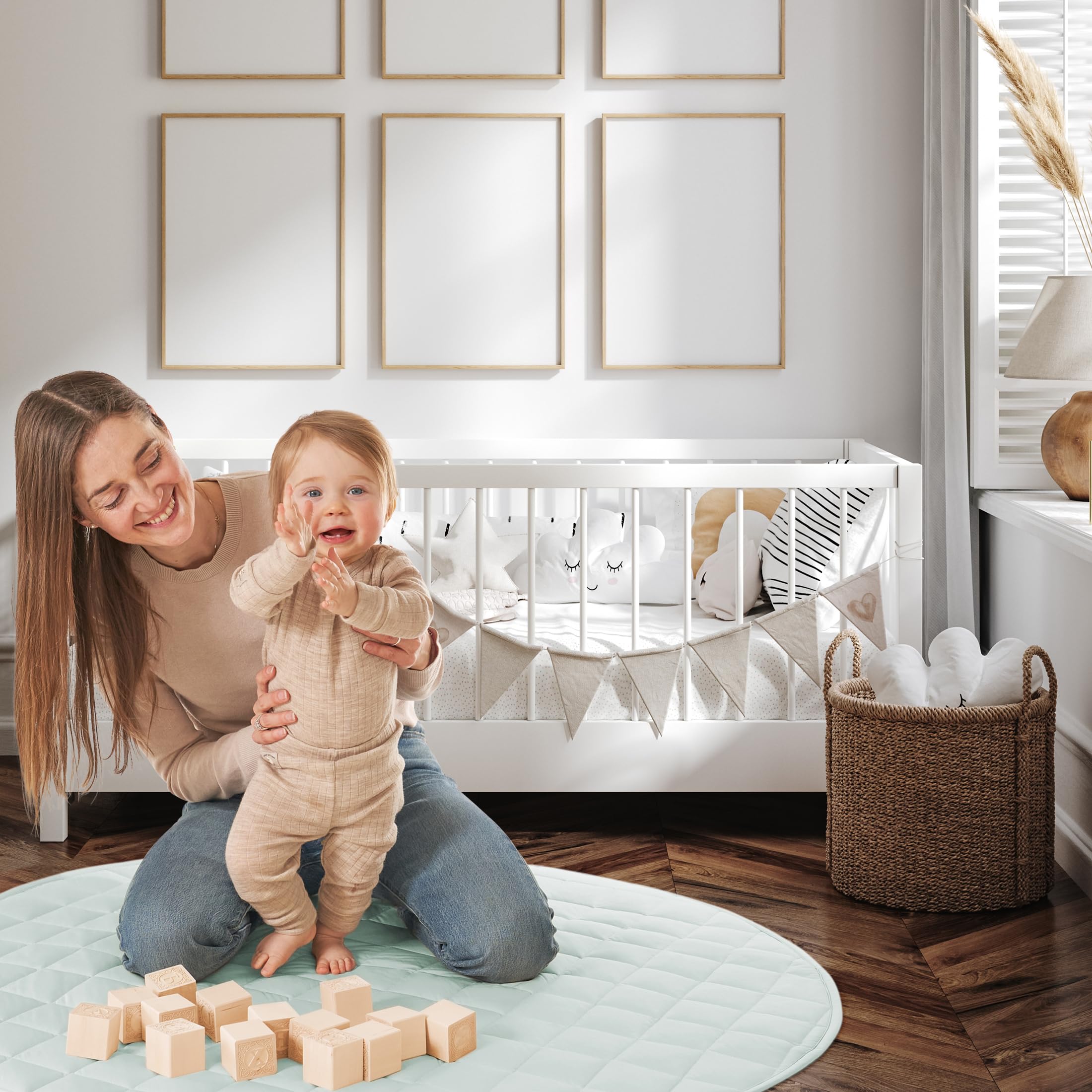 ZICOTO machine-washable baby mat simplifies cleanup after messy moments