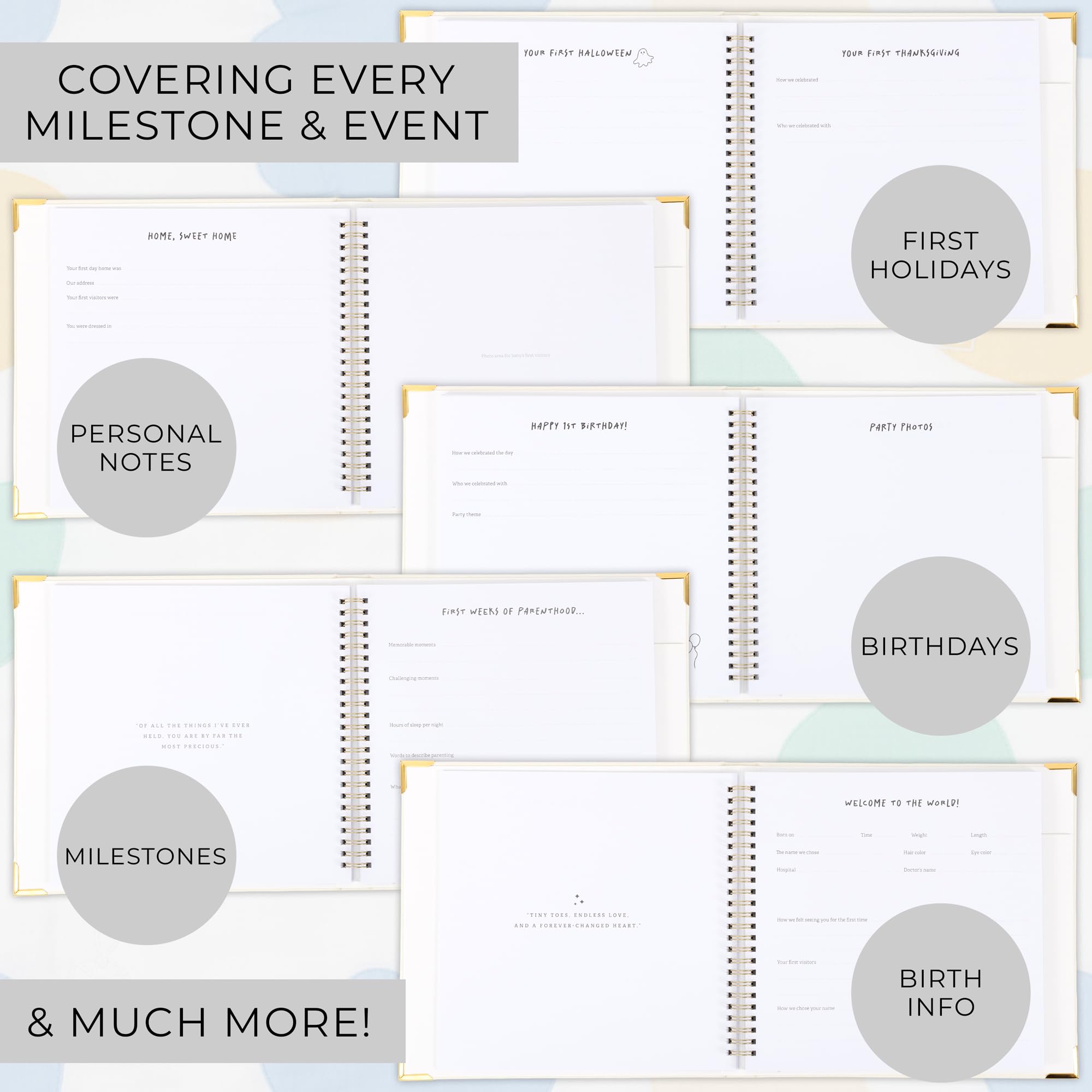 ZICOTO memory book firsts and stories page for precious moments.