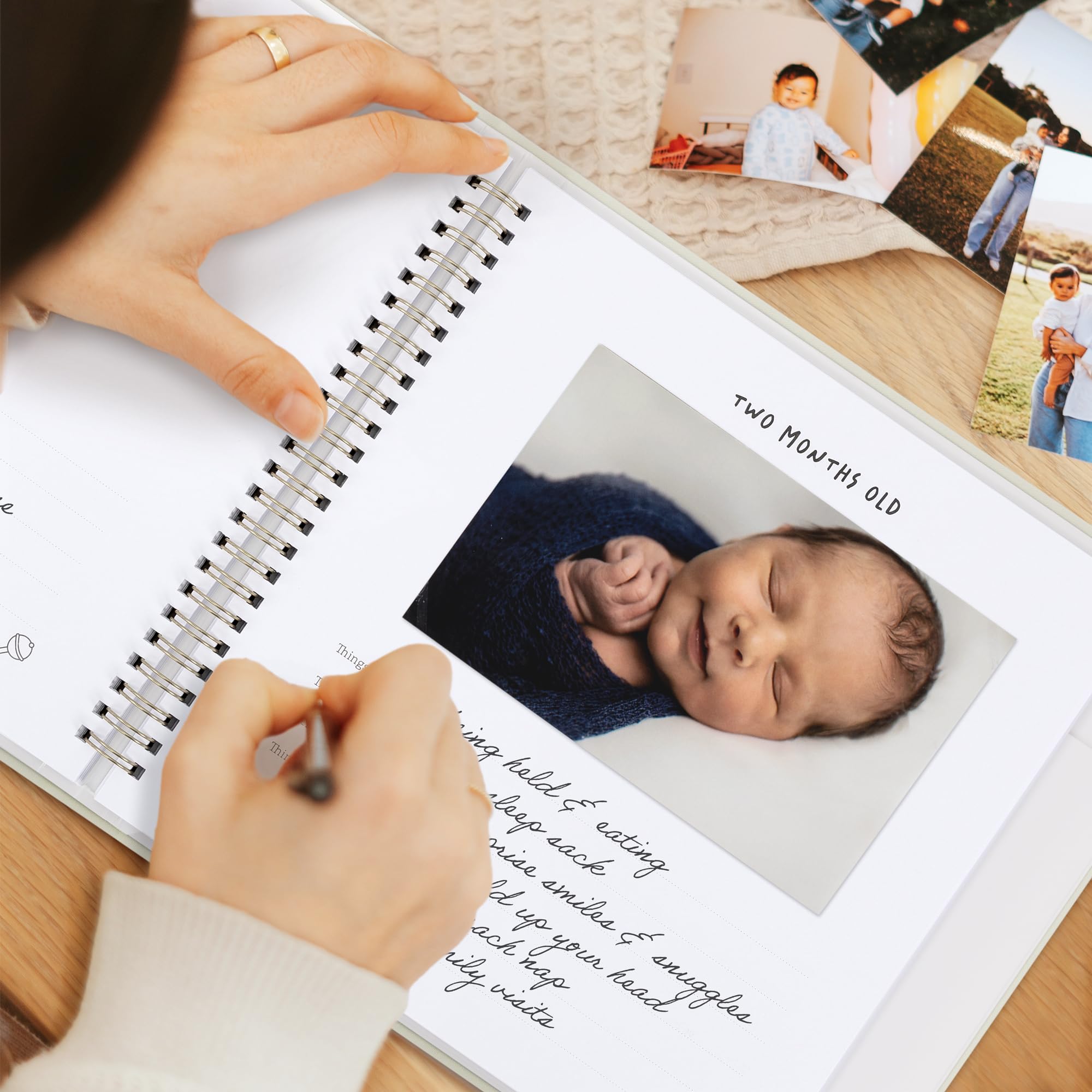ZICOTO memory book letters and notes section with back pocket storage.