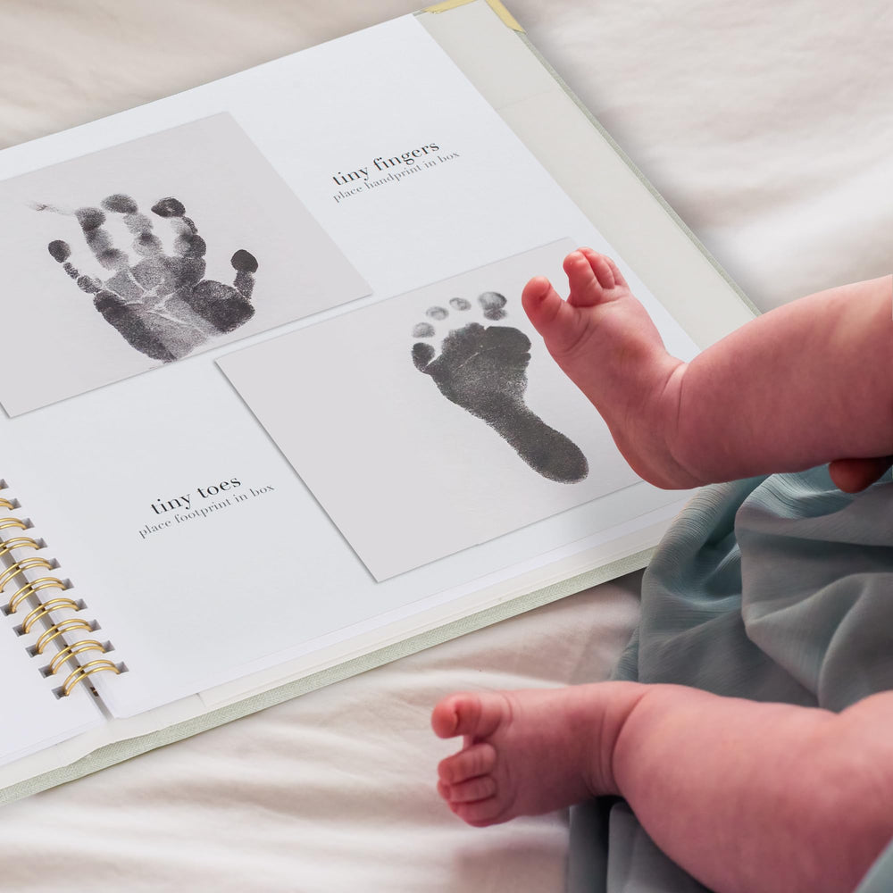 ZICOTO monthly progress spread tracks growth from birth to age five.