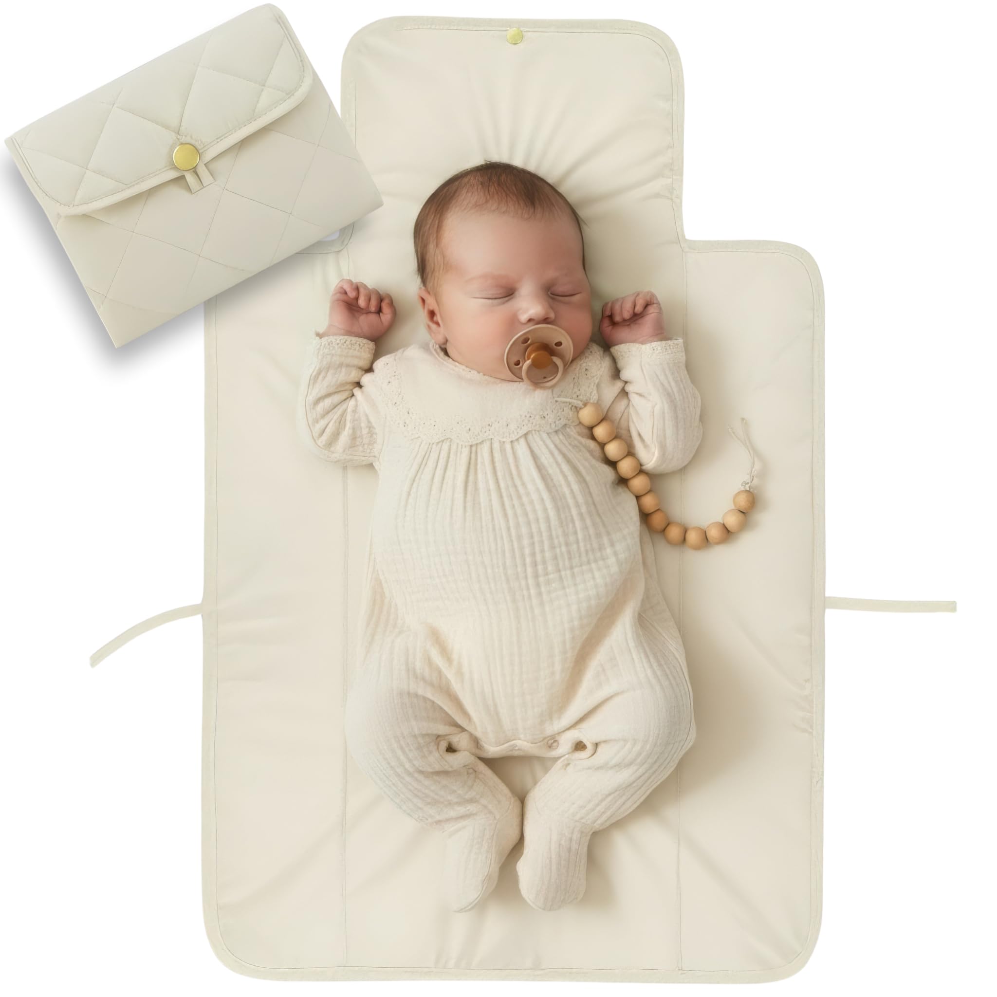 ZICOTO portable changing pad folded compactly for quick diaper changes