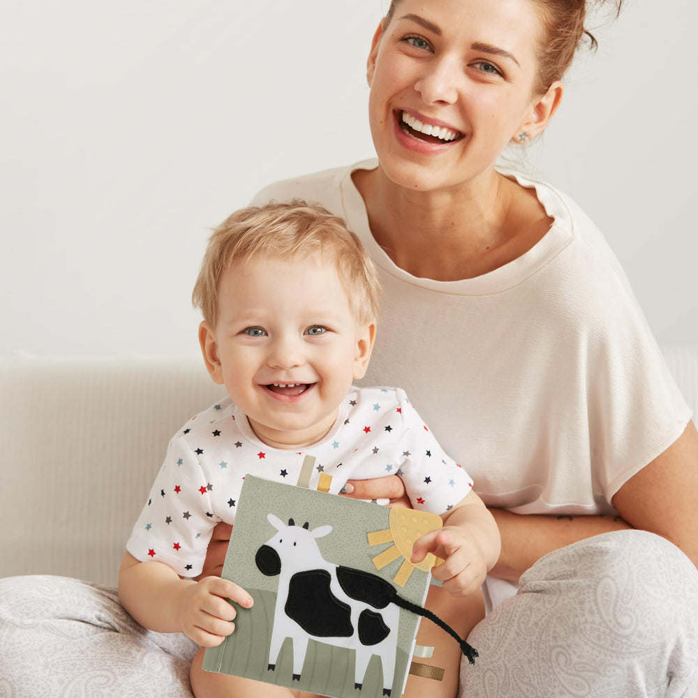 ZICOTO colorful pages captivate babies during tummy time and storytelling.
