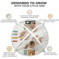 ZICOTO soft polyester mat fiber fill provides cozy tummy time.