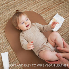 ZICOTO soft-surface changing pad provides gentle comfort during diaper changes.