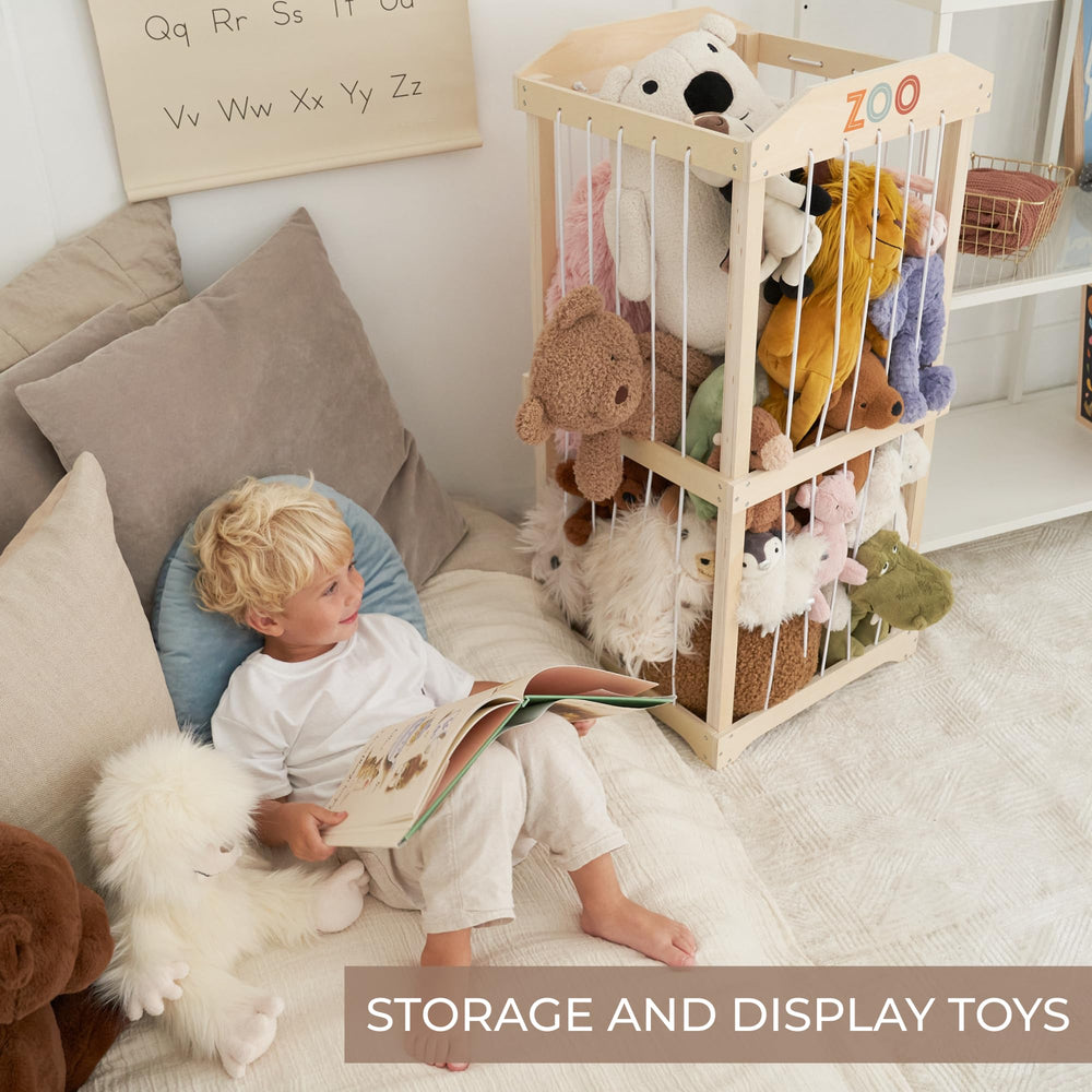 ZICOTO space-saving toy storage helps maximize small play areas