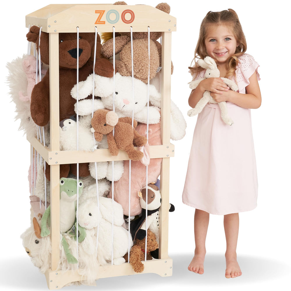 ZICOTO stuffed animal storage zoo keeps plush toys organized and within reach