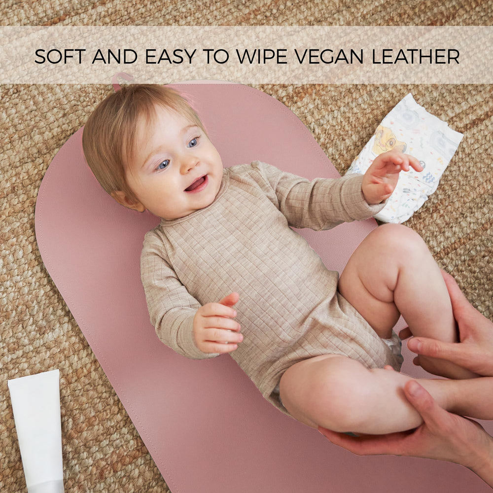 ZICOTO vegan leather changing pad waterproof surface for hygienic diaper changes