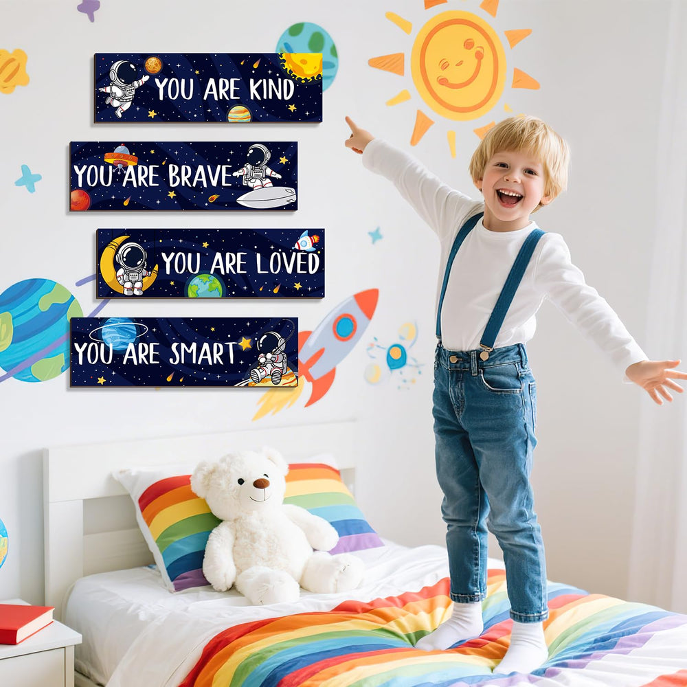 ZIEYOMI space-themed wall signs brighten study corners with inspiration