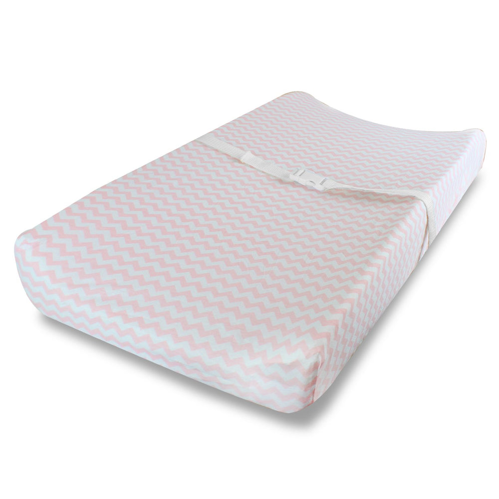Ziggy Baby nursery decor idea with pink and white theme complements the covers.
