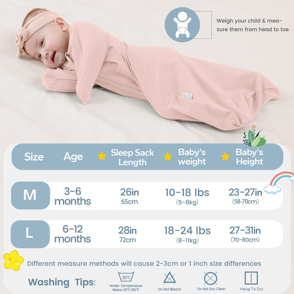 ZIGJOY 05-tog cotton swaddle for year-round comfort