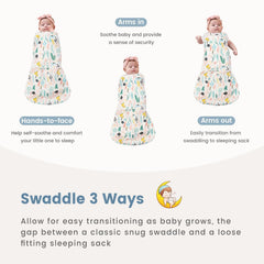 ZIGJOY A-shaped newborn swaddle design allows leg movement and growth.