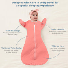 ZIGJOY arm-room sleeved swaddle design for comfortable movement