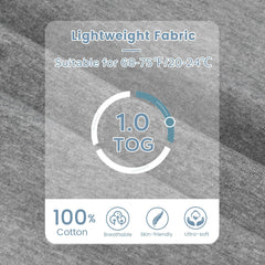ZIGJOY Shark-Fin swaddle with two-way zipper for easy diaper changes