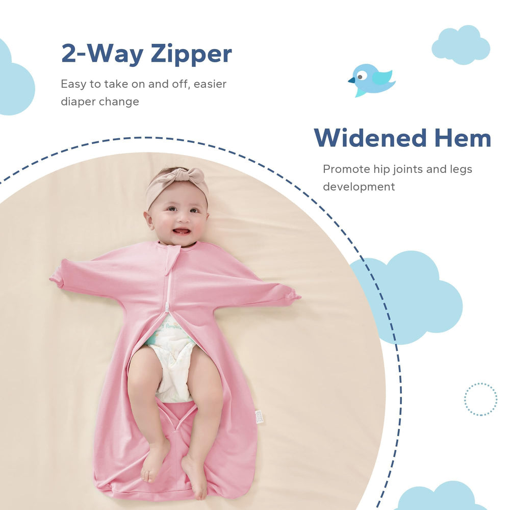 ZIGJOY Shark-Fin Transition Swaddle cotton fabric texture, durable and machine washable.