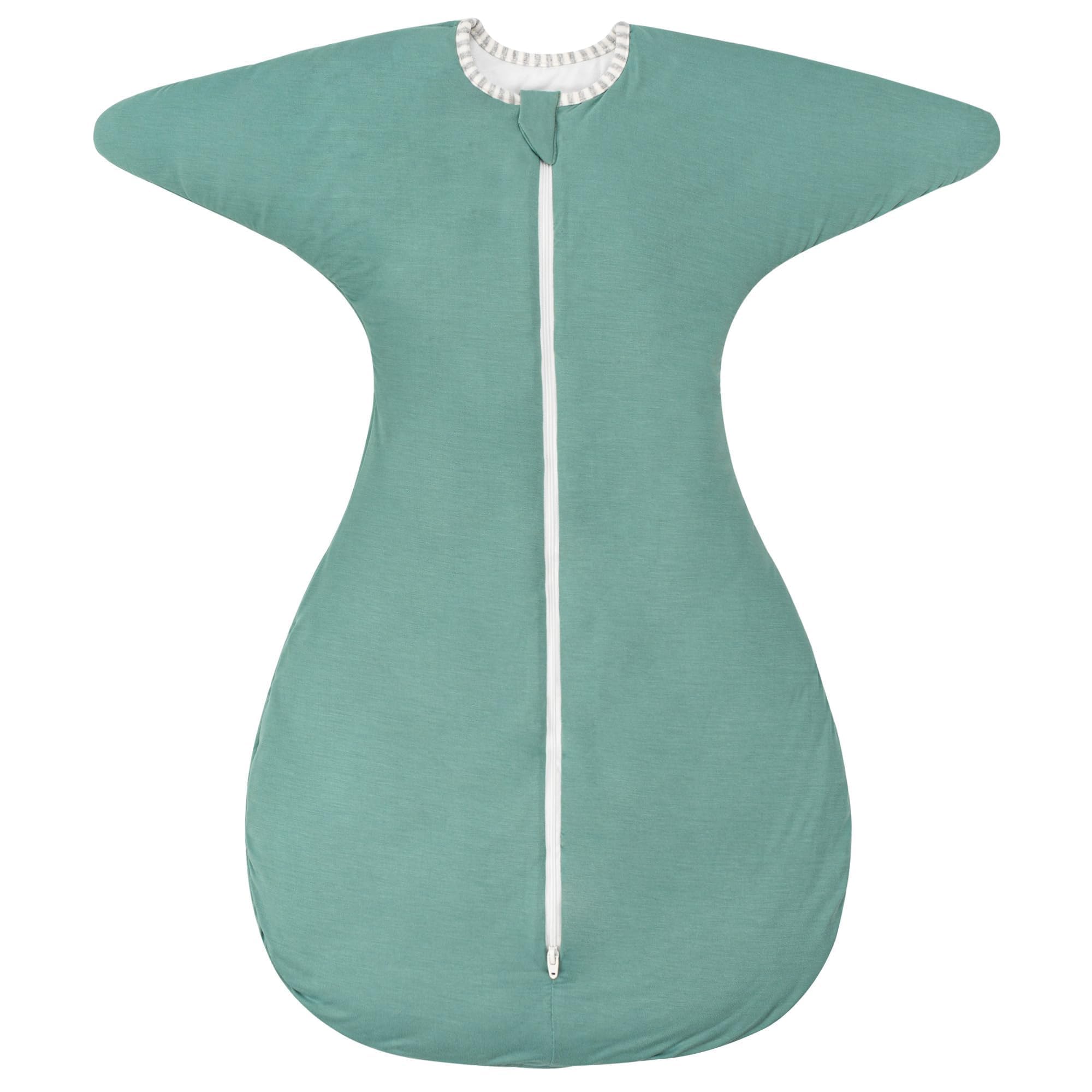 ZIGJOY shark-fin transition swaddle mint for newborn sleep