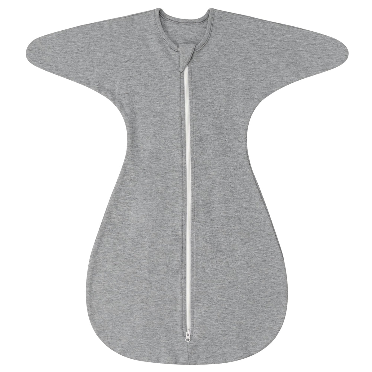 ZIGJOY Shark-Fin Transition Swaddle sleeves closeup highlights soft cotton texture.