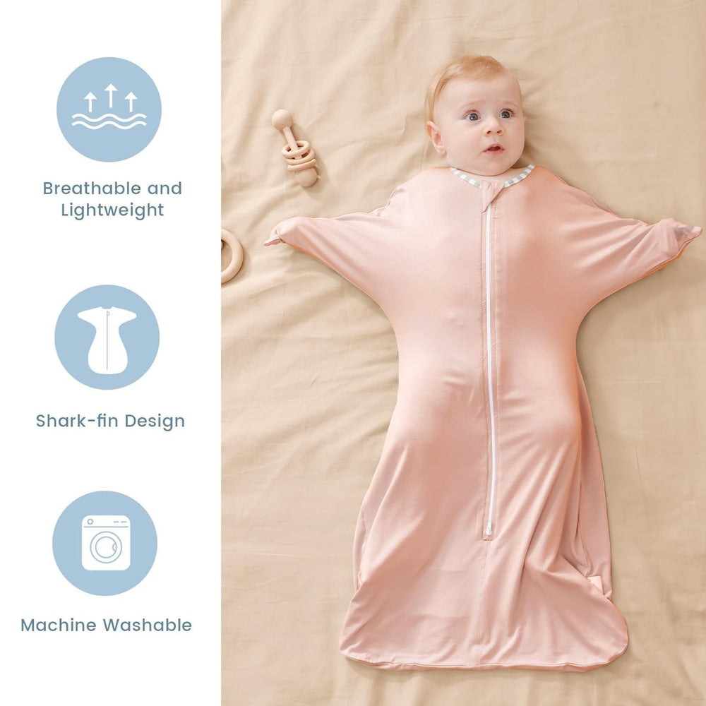 ZIGJOY Shark-Fin swaddle sleeves enable self-soothing without constriction.