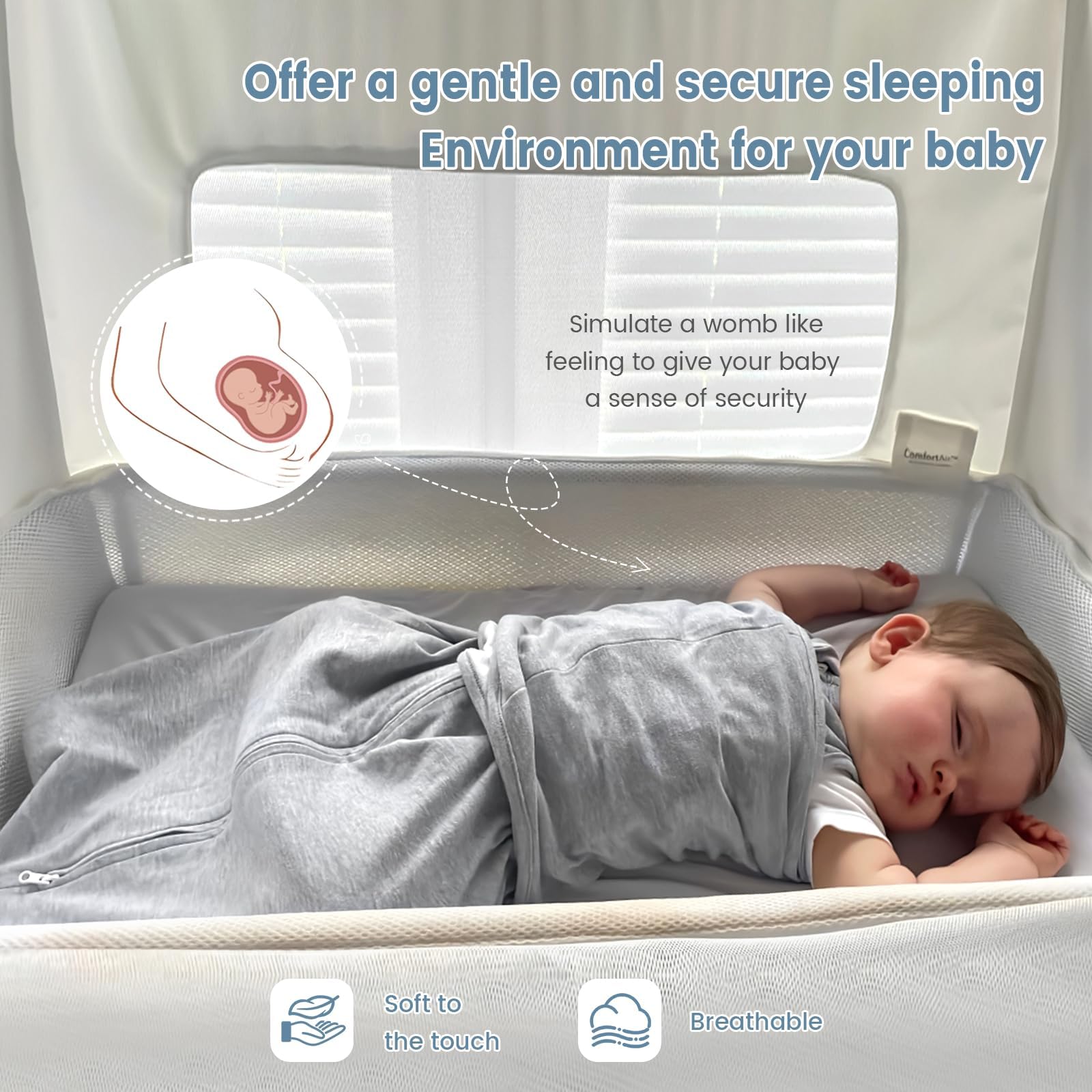 ZIGJOY 100% cotton fabric feels soft against delicate baby skin