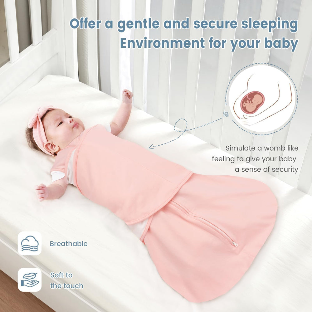 ZIGJOY Sleep Sack Swaddle Size S supports 0-6 months with secure fit.