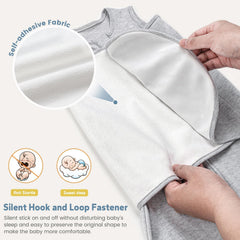 Three swaddling styles including arms in and arms out for flexible sleep setups
