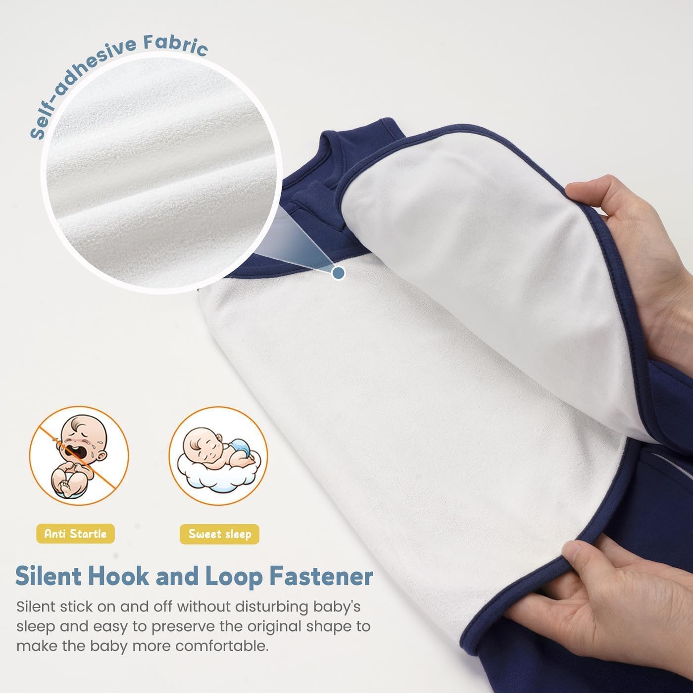 ZIGJOY arm-in swaddle style provides secure containment