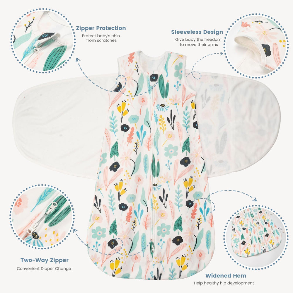ZIGJOY swaddle wings with mute hook-and-loop for quiet, undisturbed night sleep.