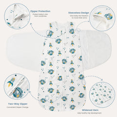 ZIGJOY swaddle wings with a quiet fastener for peaceful nights.