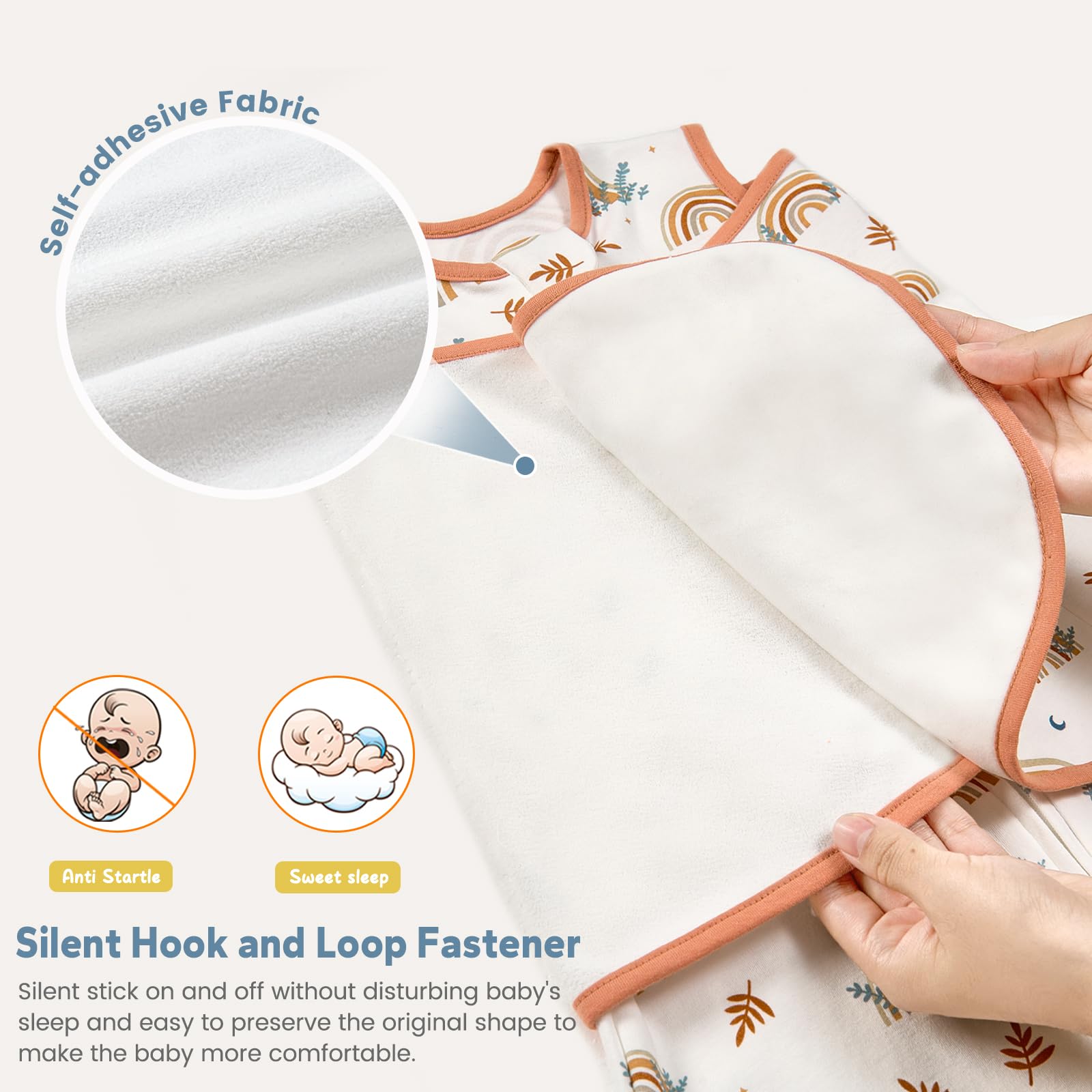 Two-way zipper design supports silent diaper changes during the night