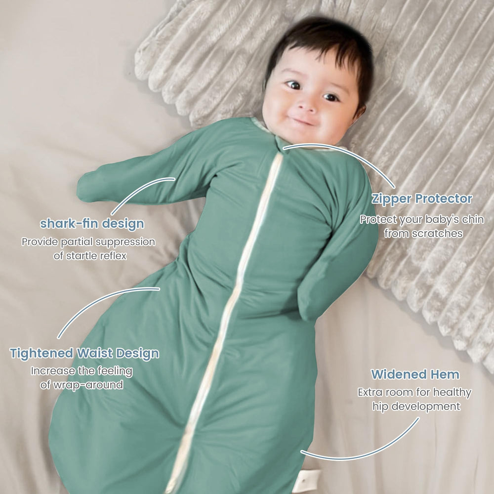 ZIGJOY two-way zip swaddle enables easy diaper changes