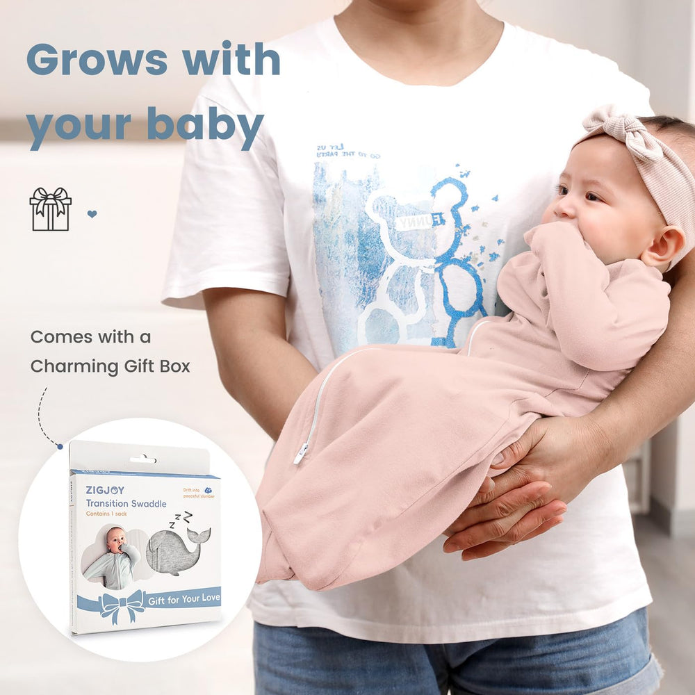ZIGJOY widened hem swaddle supports growth and movement
