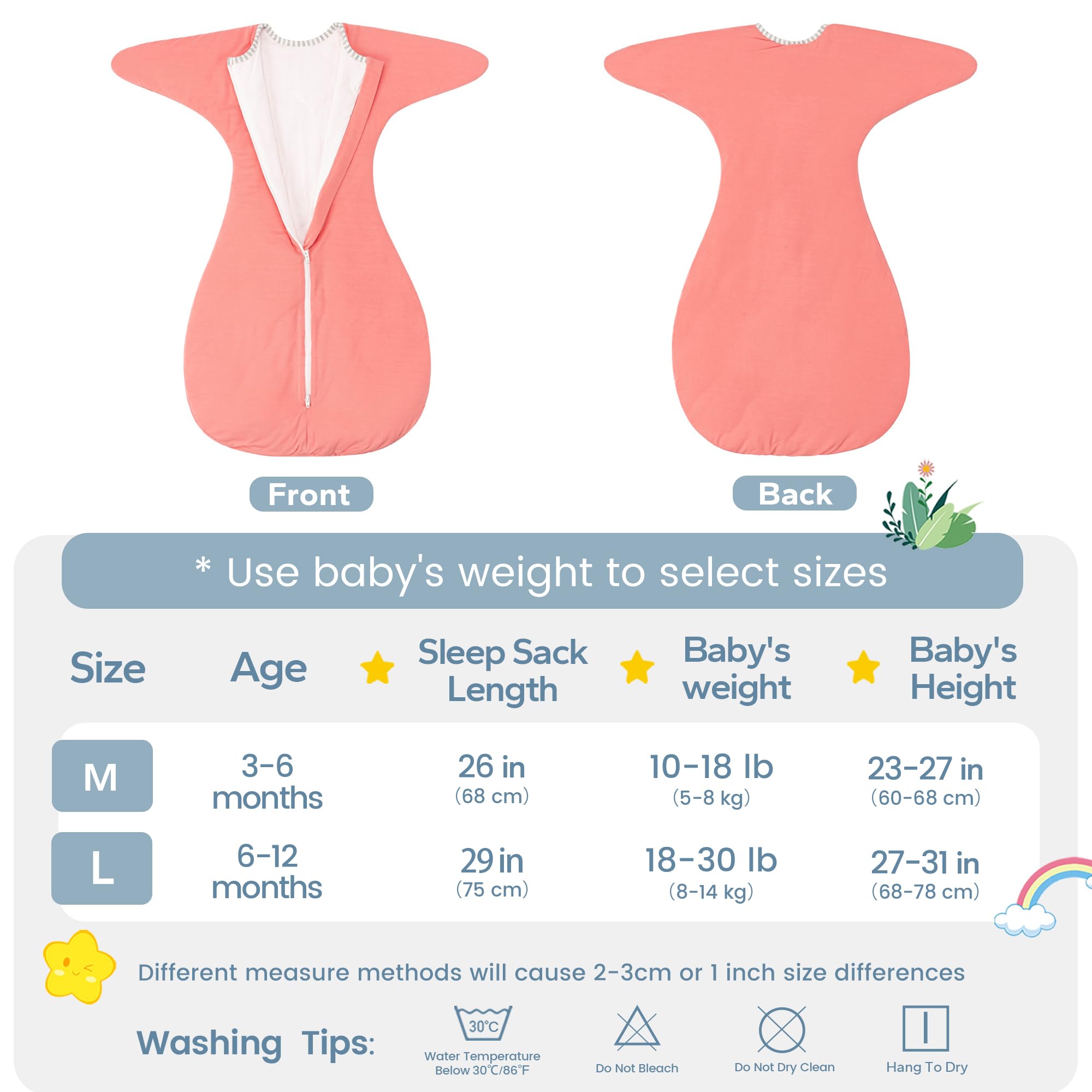 ZIGJOY winter 2.5 tog sleep sack keeps baby warm and cozy