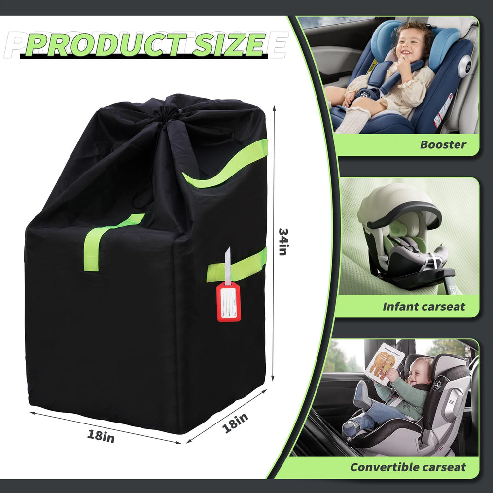 Zihvfzu car seat travel bag folded compactly for storage.
